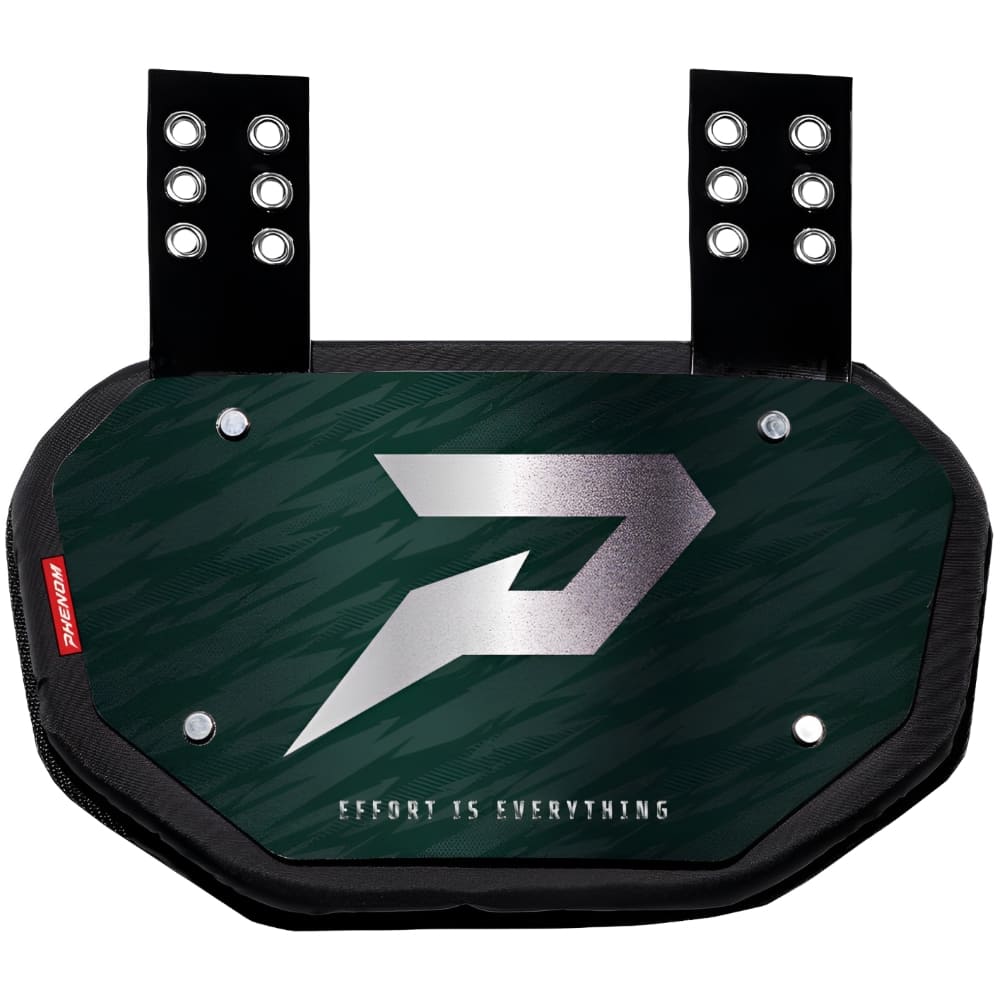American Football zadní deska <br> Phenom Elite <br> Tmavě zelená - chrom